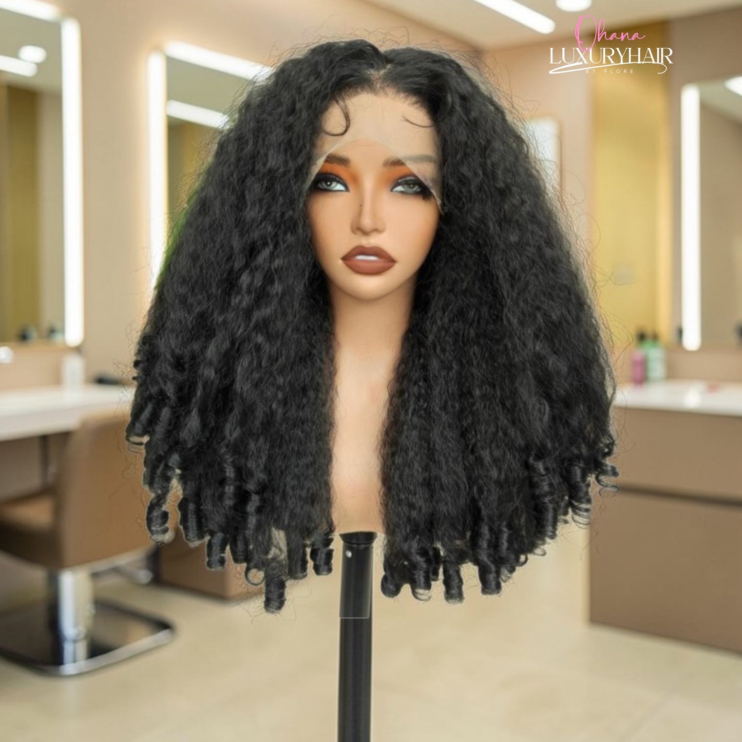 kinky Queen-Perruque Afro kinky volume Naturel Noir