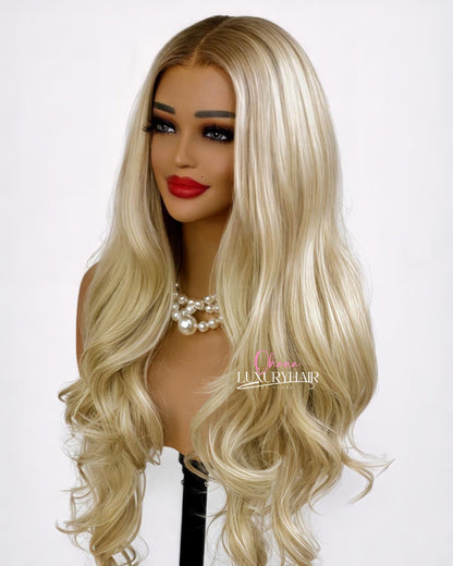 Perruque Alana – Longue Blond Lumière Ondulations