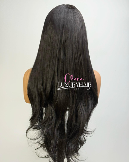 Perruque Béatrice – Longue Lisse Noir Intense Effet Naturel