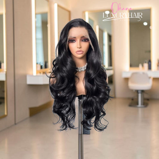 Kelly Queen-perruque Noire body wave ultra naturelle