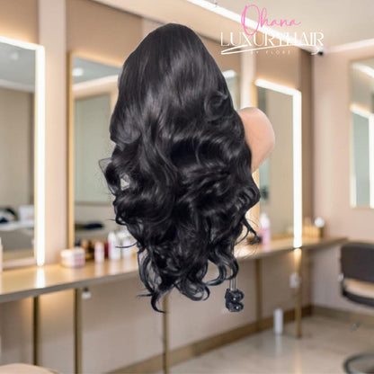 Kelly Queen-perruque Noire body wave ultra naturelle