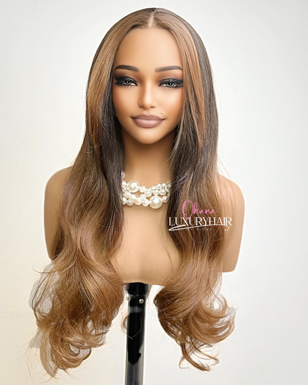 Perruque Fanny-26 Lace HD-Ondulée-Noir caramel