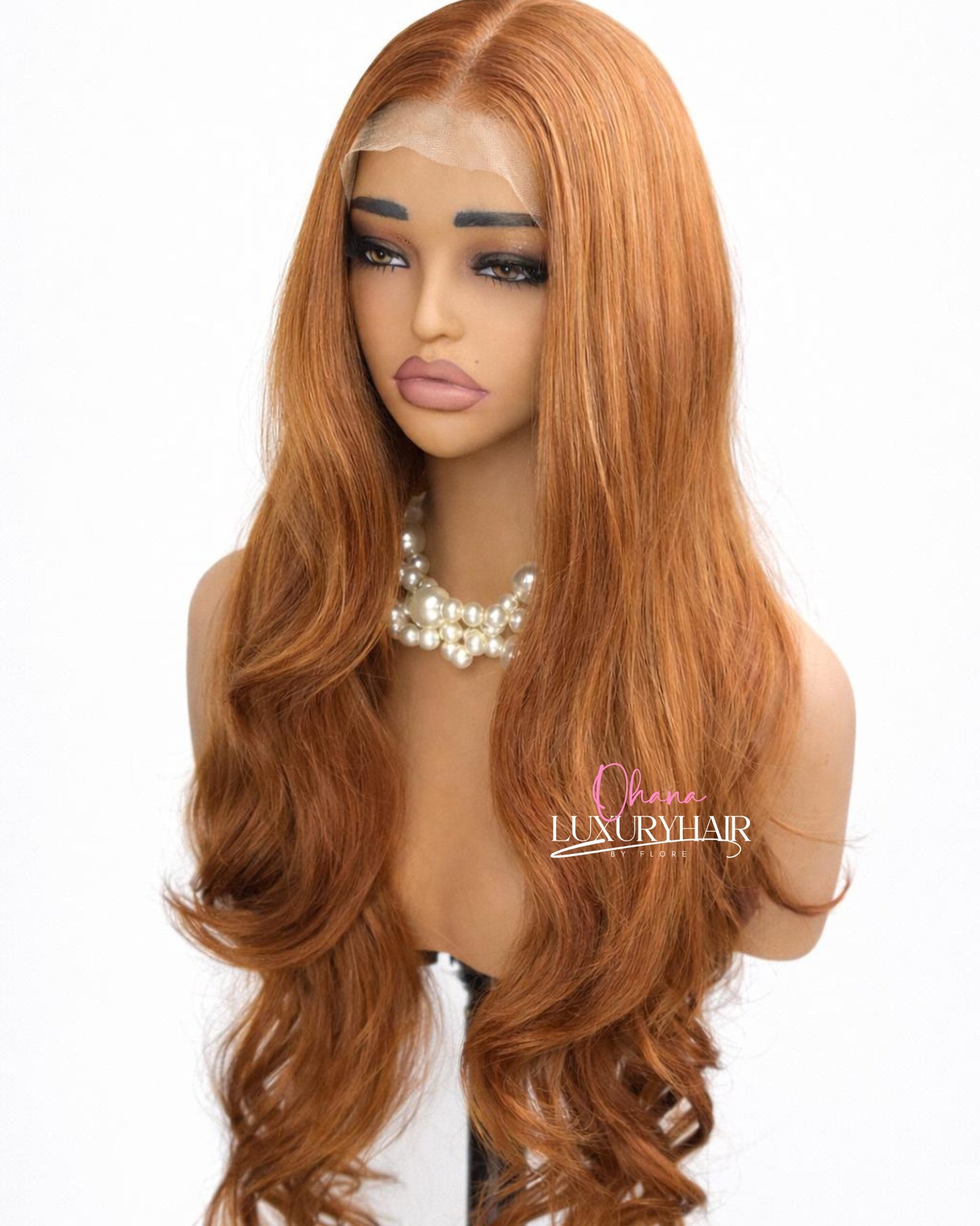 Perruque Ruby –Cuivré Intense Long Ondulé