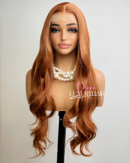 Perruque Ruby –Cuivré Intense Long Ondulé