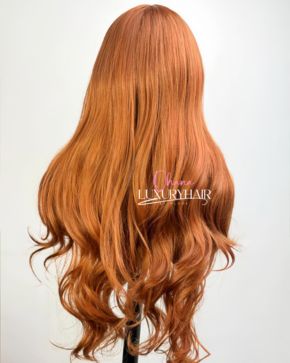 Perruque Ruby –Cuivré Intense Long Ondulé