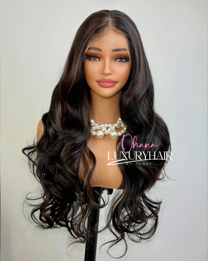 Perruque Ciara – Longue Ondulée Brun Profond Effet Naturel