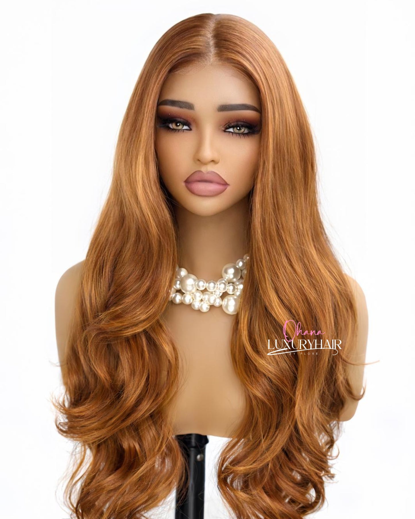 Perruque Ruby –Cuivré Intense Long Ondulé